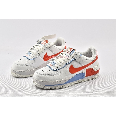 Nike Wmns Air Force 1 Shadow SE Team Orange Blue CQ9503-100 Summit White/Summit White/Team Orange Mens Womens Shoes