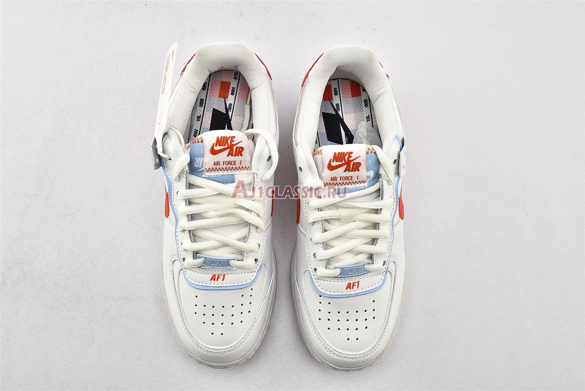 New Nike Wmns Air Force 1 Shadow SE "Team Orange Blue" CQ9503-100 Shoes