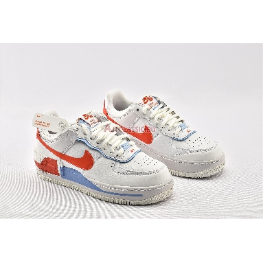 Nike Wmns Air Force 1 Shadow SE Team Orange Blue CQ9503-100 Summit White/Summit White/Team Orange Mens Womens Shoes