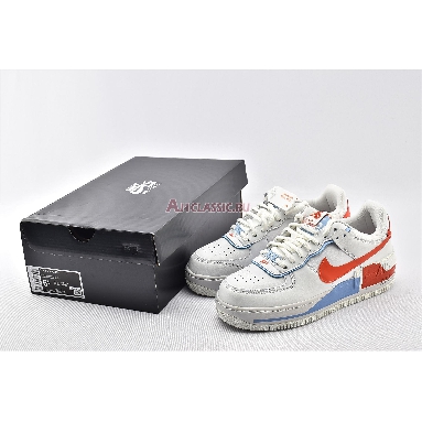 Nike Wmns Air Force 1 Shadow SE Team Orange Blue CQ9503-100 Summit White/Summit White/Team Orange Mens Womens Shoes