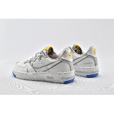 Nike Air Force 1 React Smoke Grey Gold CT1020-100 White/Light Smoke Grey/University Gold Mens Womens Shoes