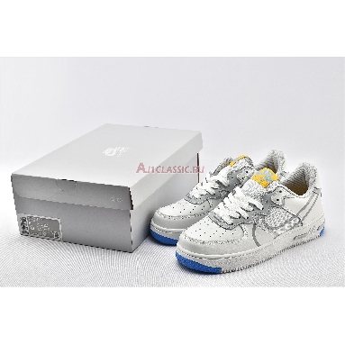 Nike Air Force 1 React Smoke Grey Gold CT1020-100 White/Light Smoke Grey/University Gold Mens Womens Shoes