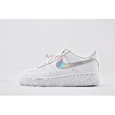 Nike Air Force 1 Low Iridescent Swoosh CJ1646-100 White/White-White Mens Womens Shoes