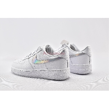 Nike Air Force 1 Low Iridescent Swoosh CJ1646-100 White/White-White Mens Womens Shoes