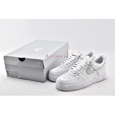 Nike Air Force 1 Low Iridescent Swoosh CJ1646-100 White/White-White Mens Womens Shoes