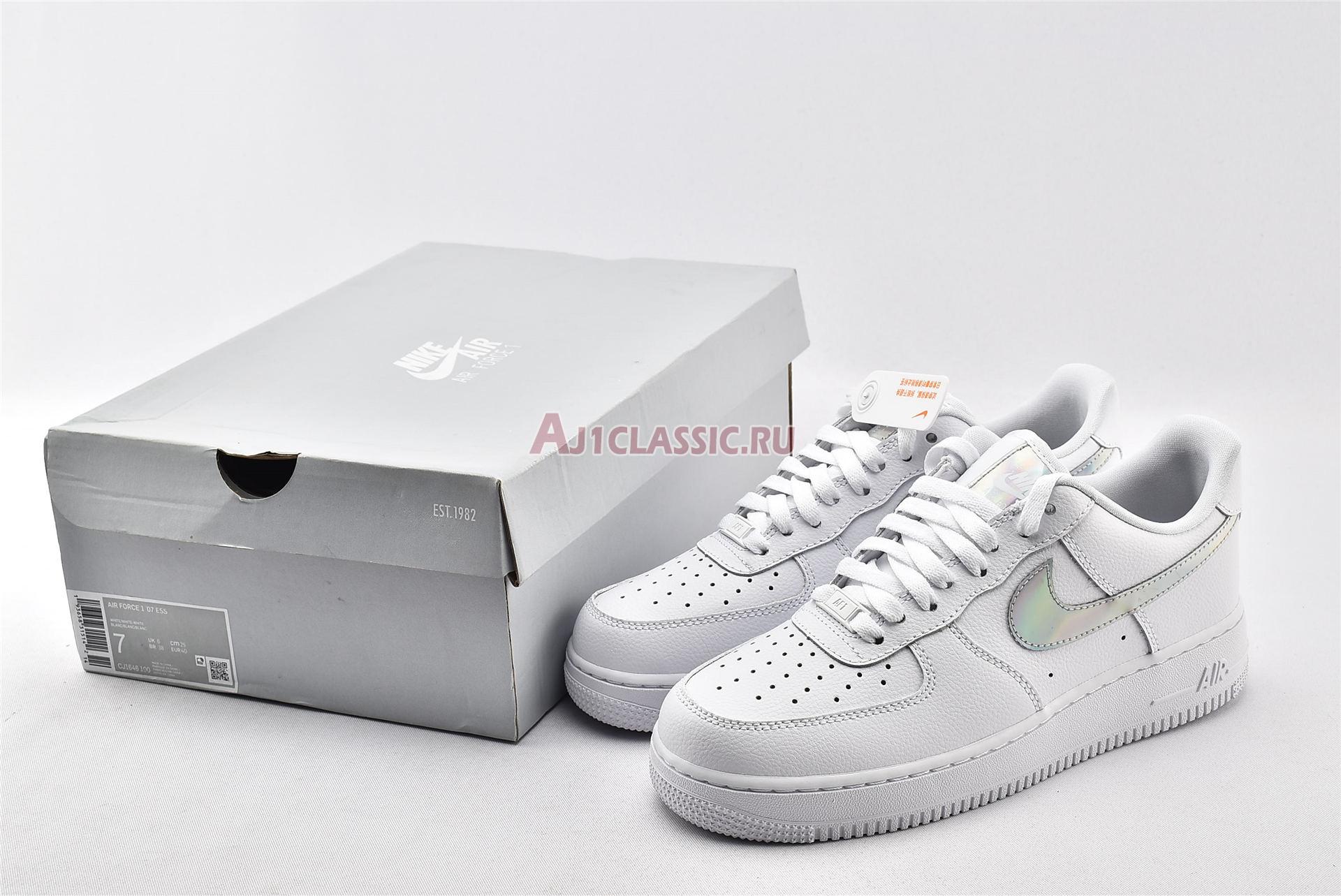 New Nike Air Force 1 Low "Iridescent Swoosh" CJ1646-100 Shoes