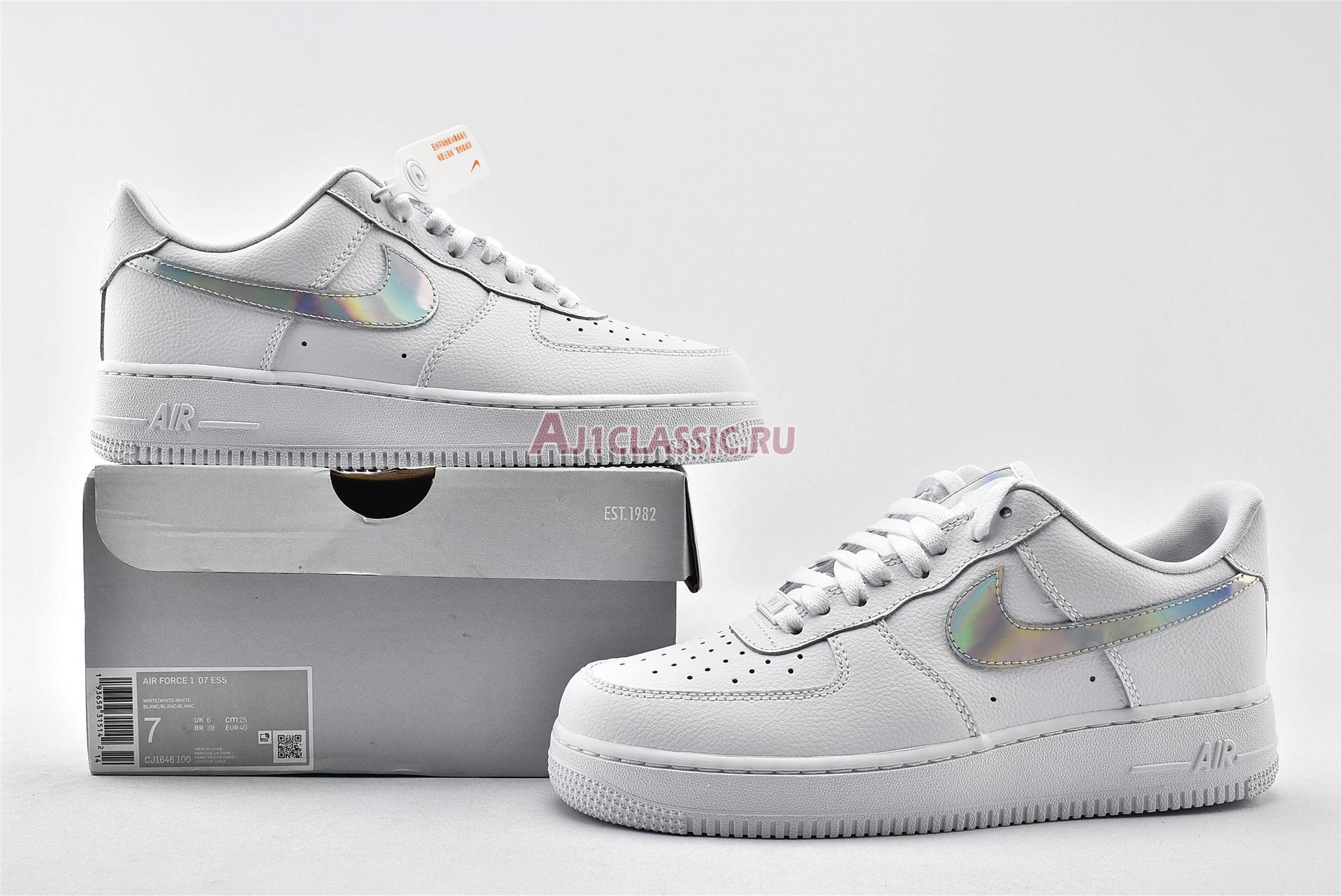 New Nike Air Force 1 Low "Iridescent Swoosh" CJ1646-100 Shoes