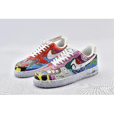 Ruohan Wang x Nike Air Force 1 Flyleather CZ3990-900 Red/Pink/Green/Blue/White Mens Womens Shoes