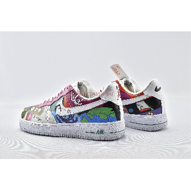 Ruohan Wang x Nike Air Force 1 Flyleather CZ3990-900 Red/Pink/Green/Blue/White Mens Womens Shoes