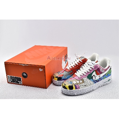 Ruohan Wang x Nike Air Force 1 Flyleather CZ3990-900 Red/Pink/Green/Blue/White Mens Womens Shoes