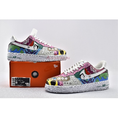 Ruohan Wang x Nike Air Force 1 Flyleather CZ3990-900 Red/Pink/Green/Blue/White Mens Womens Shoes