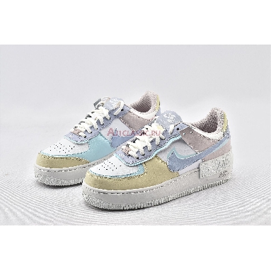 Nike Air Force 1 Low Shadow CI0919-106 Summit White/Glacier Blue-Fossil-Ghost Mens Womens Shoes