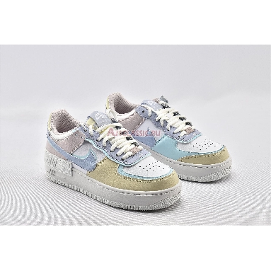 Nike Air Force 1 Low Shadow CI0919-106 Summit White/Glacier Blue-Fossil-Ghost Mens Womens Shoes