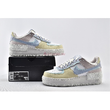 Nike Air Force 1 Low Shadow CI0919-106 Summit White/Glacier Blue-Fossil-Ghost Mens Womens Shoes