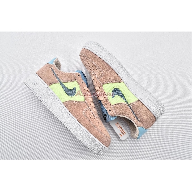 Nike Air Force 1 Low Cut Out Pink CJ1647-600 Washed Coral/Ghost Green-Black-Oracle Aqua Mens Womens Shoes