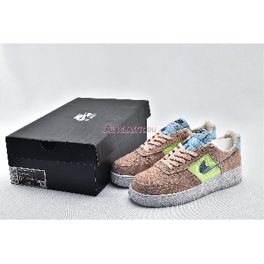 Nike Air Force 1 Low Cut Out Pink CJ1647-600 Washed Coral/Ghost Green-Black-Oracle Aqua Sneakers