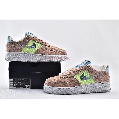 Nike Air Force 1 Low Cut Out Pink CJ1647-600 Washed Coral/Ghost Green-Black-Oracle Aqua Sneakers