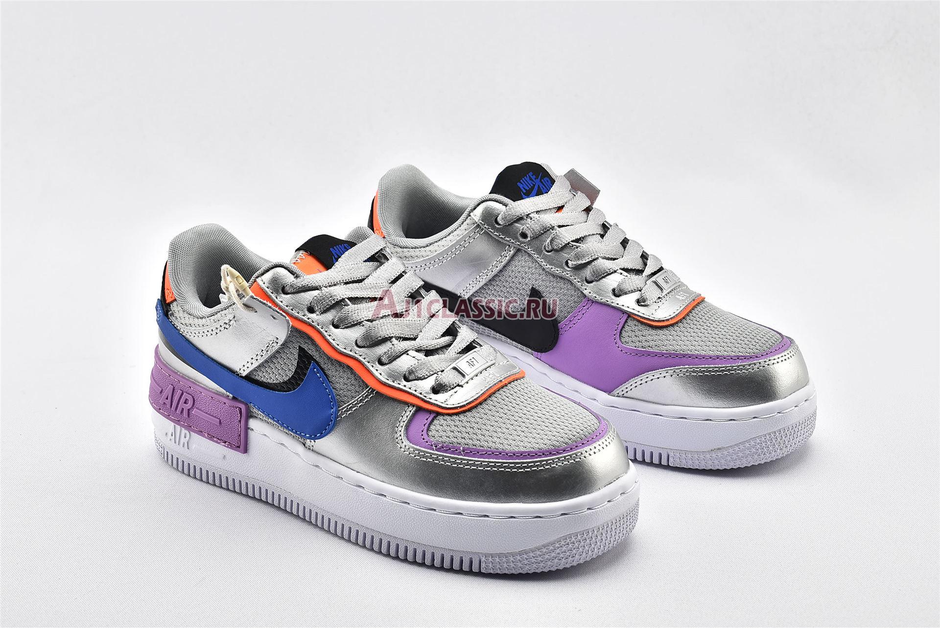 New Nike Wmns Air Force 1 Shadow "Metallic Silver" CW6030-001 Shoes