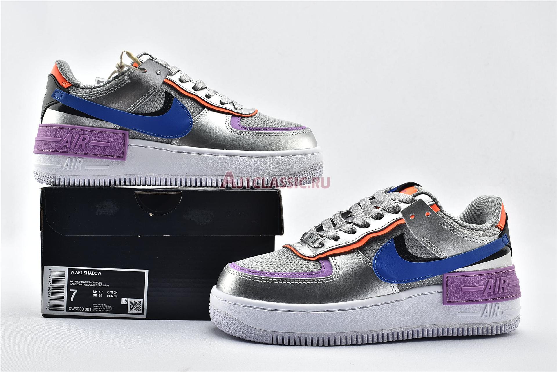 New Nike Wmns Air Force 1 Shadow "Metallic Silver" CW6030-001 Shoes