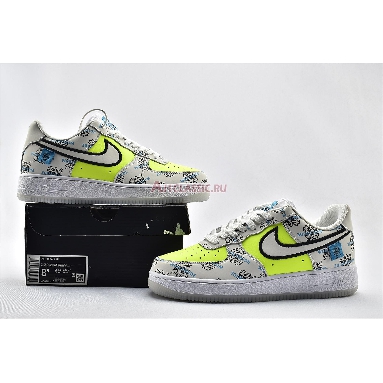 Nike Air Force 1 Low Worldwide Pack DA1343-117 White/White-Volt-Blue Fury Mens Womens Shoes