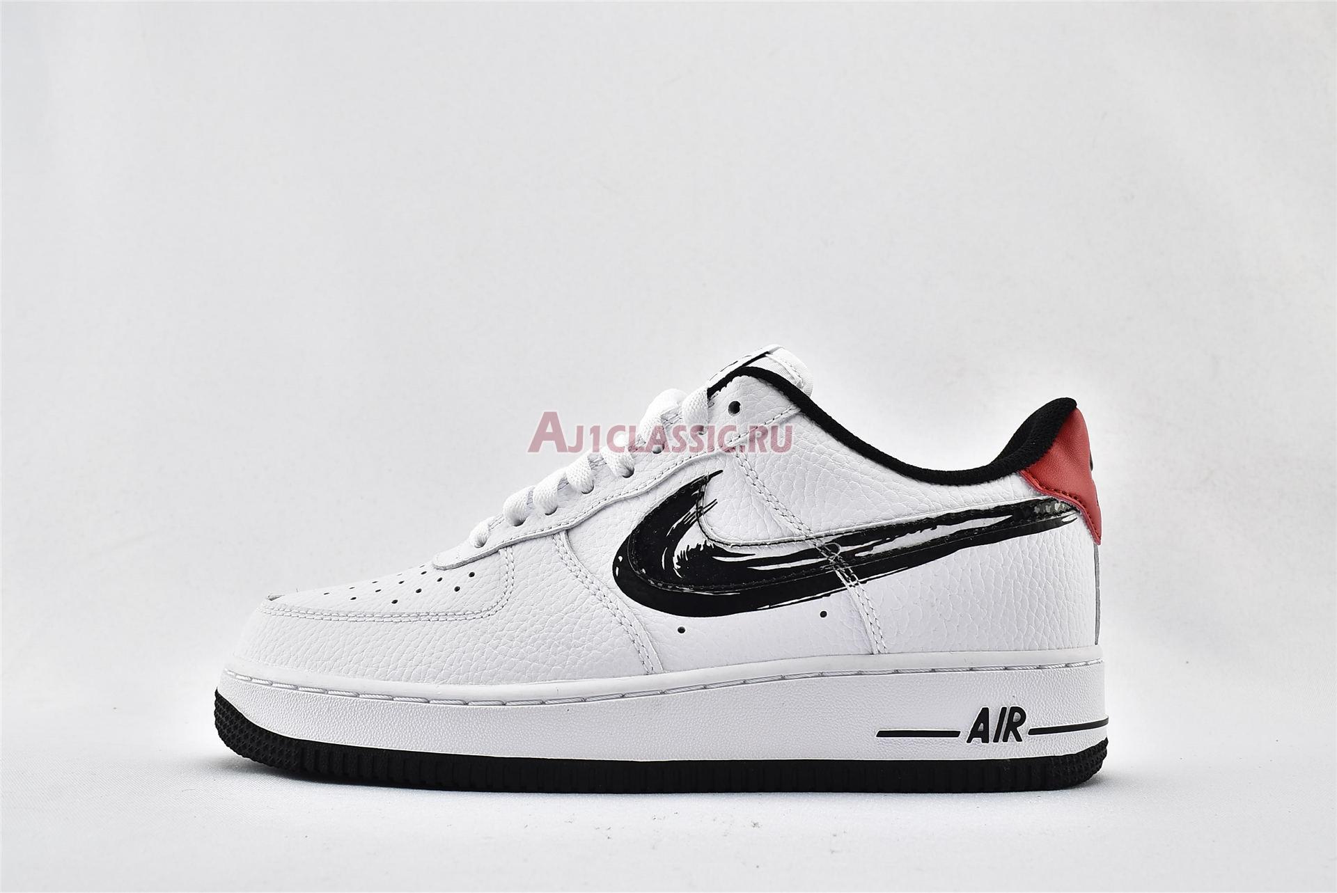 New Nike Air Force 1 Low "Brushstroke Swoosh - White" DA4657-100 Shoes