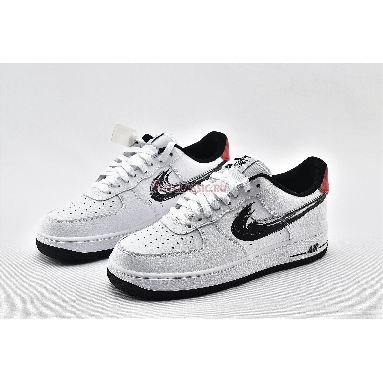 Nike Air Force 1 Low Brushstroke Swoosh - White DA4657-100 White/University Red/Black Mens Womens Shoes