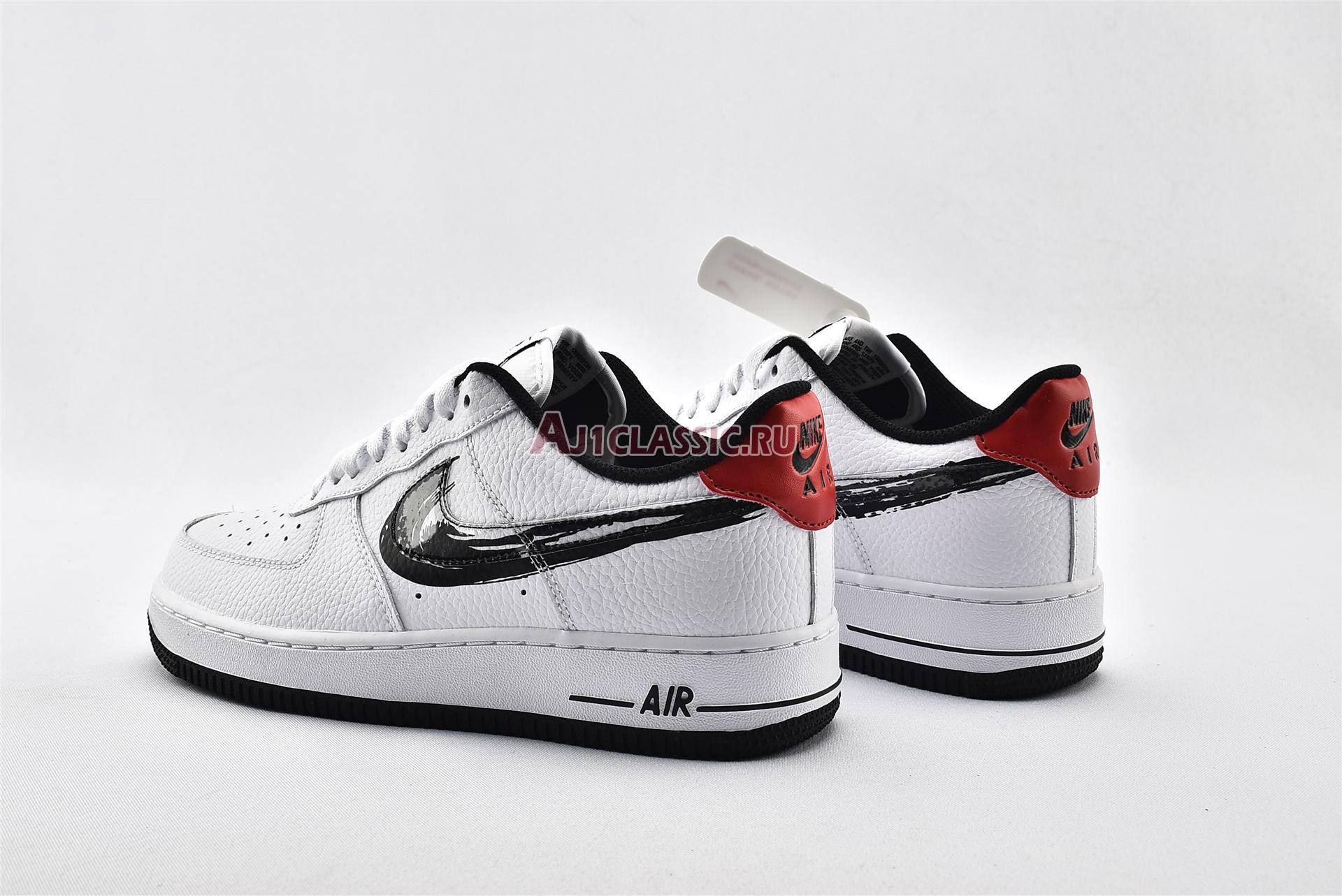 New Nike Air Force 1 Low "Brushstroke Swoosh - White" DA4657-100 Shoes