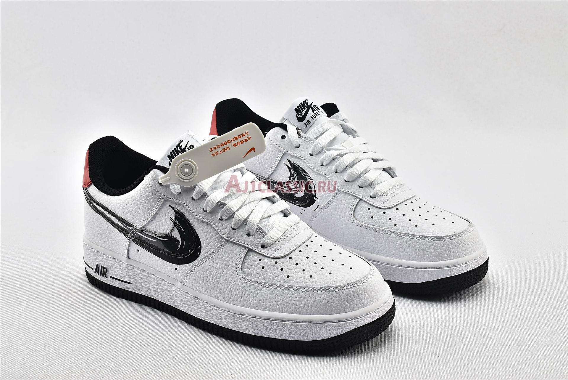 New Nike Air Force 1 Low "Brushstroke Swoosh - White" DA4657-100 Shoes