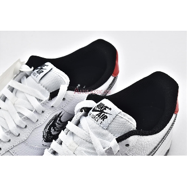 Nike Air Force 1 Low Brushstroke Swoosh - White DA4657-100 White/University Red/Black Mens Womens Shoes