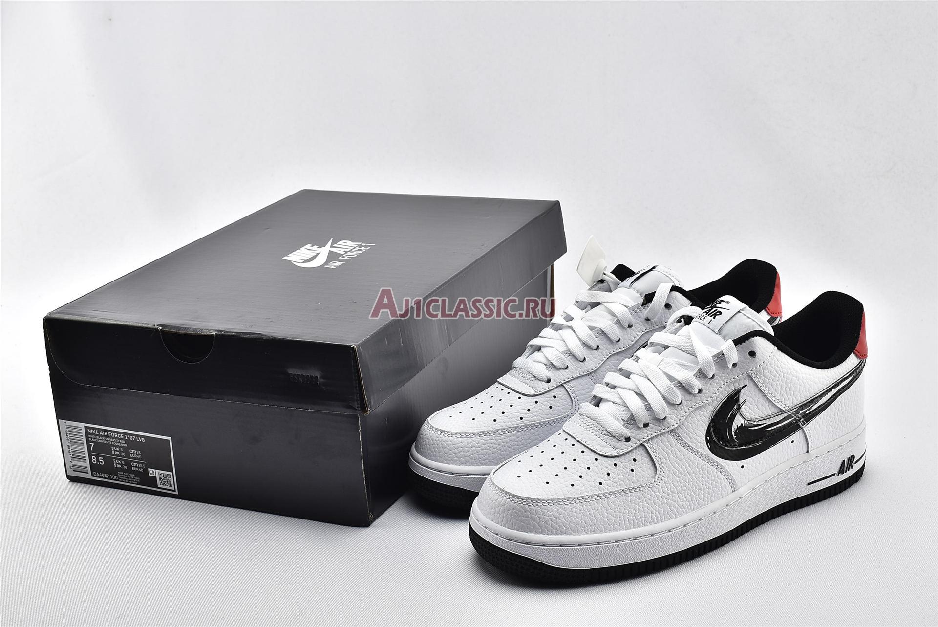 New Nike Air Force 1 Low "Brushstroke Swoosh - White" DA4657-100 Shoes