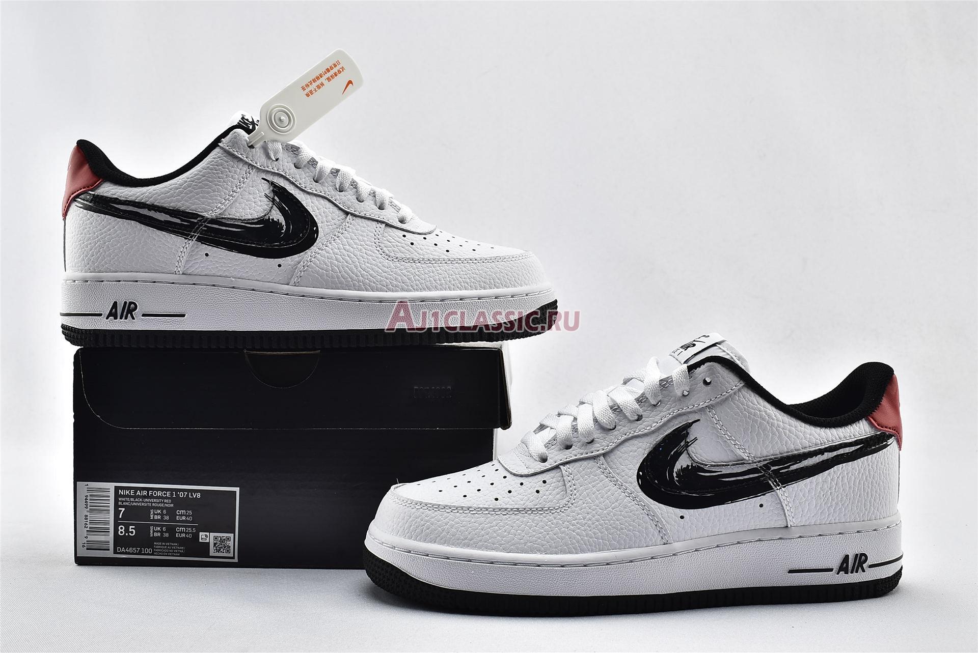 New Nike Air Force 1 Low "Brushstroke Swoosh - White" DA4657-100 Shoes