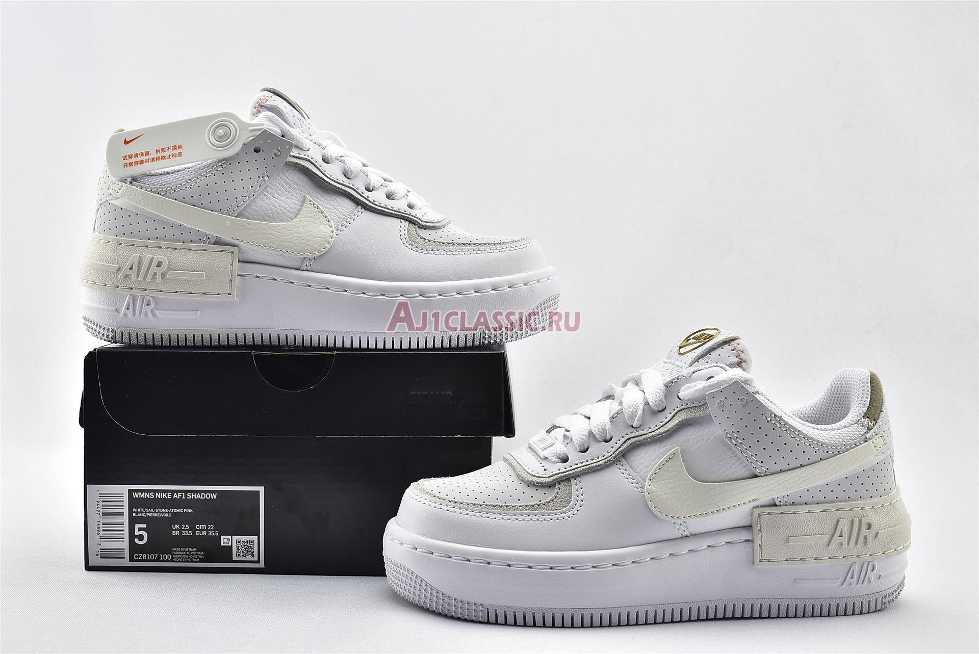 New Nike Wmns Air Force 1 Shadow "White Atomic Pink" CZ8107-100 Shoes