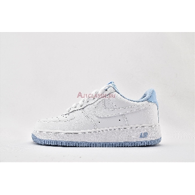 Nike Air Force 1 GS White Hydrogen Blue CD6915-103 White/White/Hydrogen Blue Mens Womens Shoes