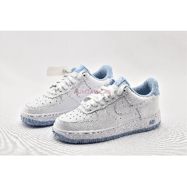 Nike Air Force 1 GS White Hydrogen Blue CD6915-103 White/White/Hydrogen Blue Mens Womens Shoes