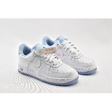 Nike Air Force 1 GS White Hydrogen Blue CD6915-103 White/White/Hydrogen Blue Mens Womens Shoes