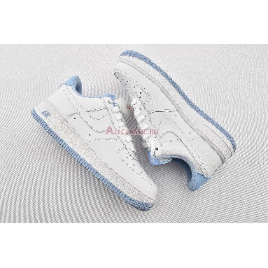 Nike Air Force 1 GS White Hydrogen Blue CD6915-103 White/White/Hydrogen Blue Mens Womens Shoes