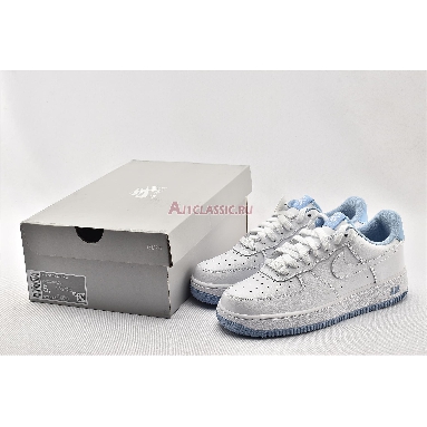 Nike Air Force 1 GS White Hydrogen Blue CD6915-103 White/White/Hydrogen Blue Mens Womens Shoes