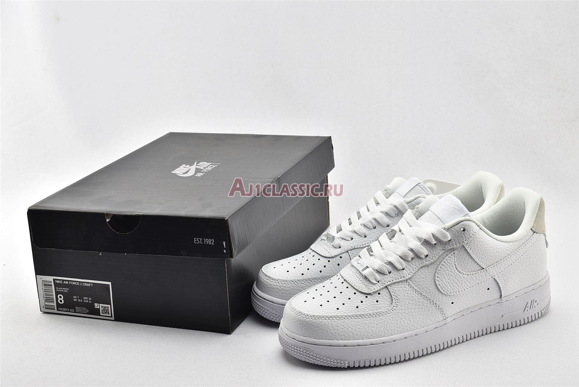 New Nike Air Force 1 07 Craft "White Vast Grey" CN2873-101 Shoes