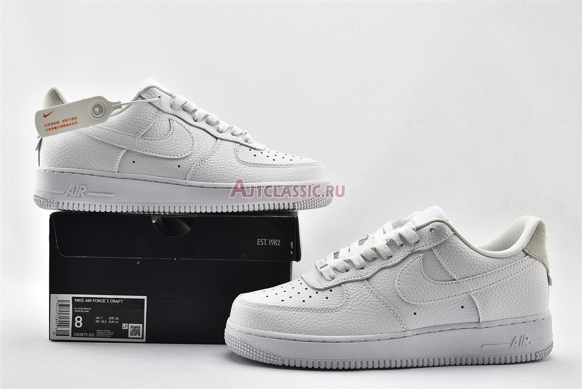 New Nike Air Force 1 07 Craft "White Vast Grey" CN2873-101 Shoes