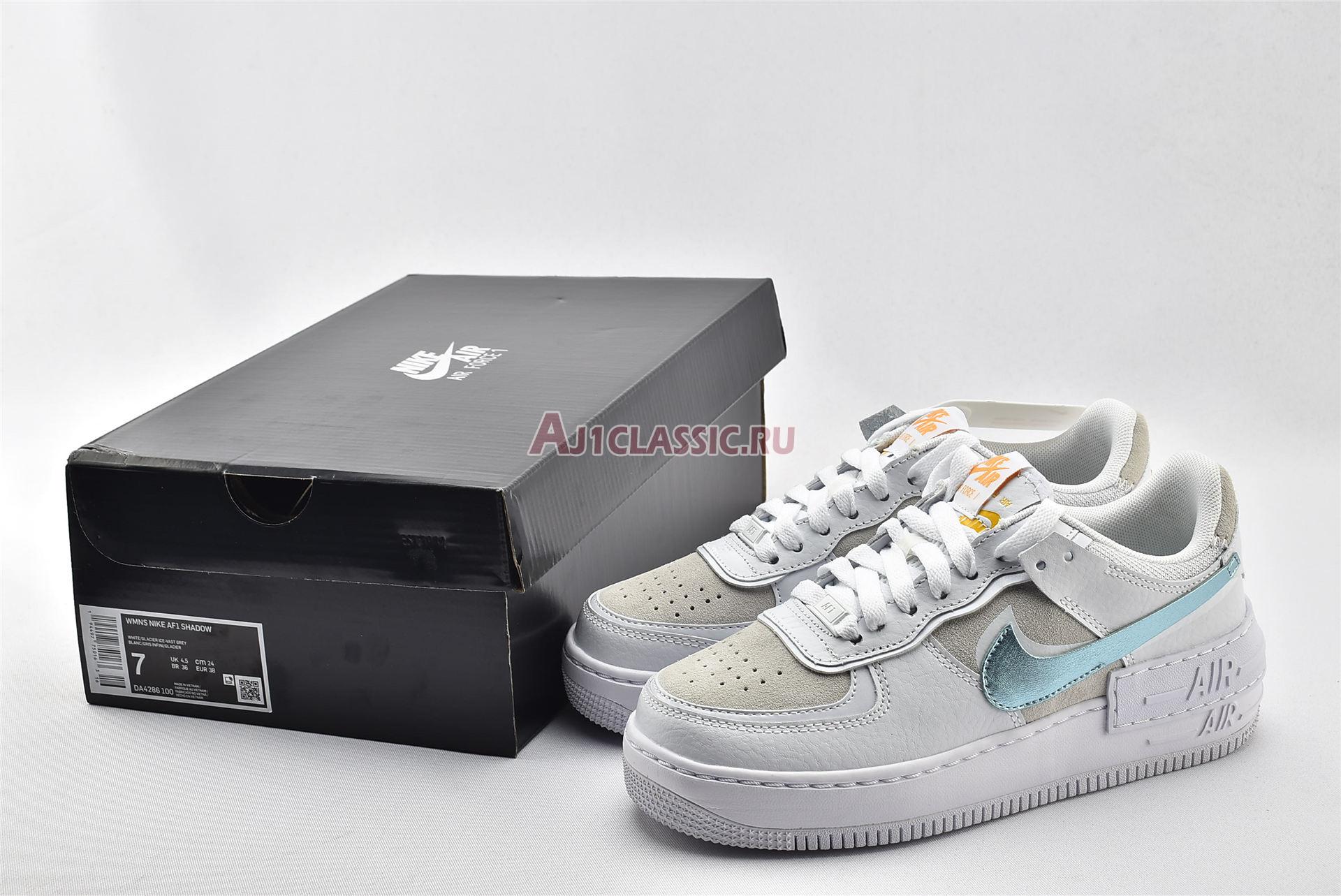 New Nike Wmns Air Force 1 Shadow "White Glacier Ice" DA4286-100 Shoes