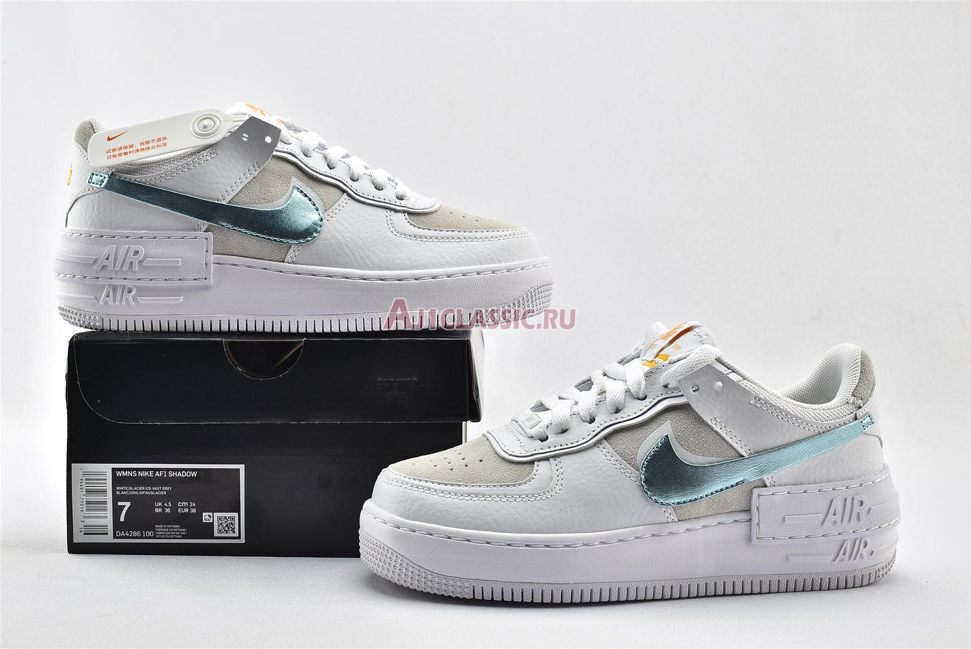 New Nike Wmns Air Force 1 Shadow "White Glacier Ice" DA4286-100 Shoes