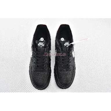 Nike Air Force 1 Low Brushstroke Swoosh - Black DA4657-001 Black/White/University Red Mens Womens Shoes