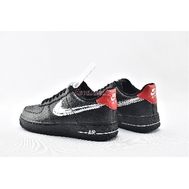 Nike Air Force 1 Low Brushstroke Swoosh - Black DA4657-001 Black/White/University Red Mens Womens Shoes