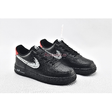 Nike Air Force 1 Low Brushstroke Swoosh - Black DA4657-001 Black/White/University Red Mens Womens Shoes