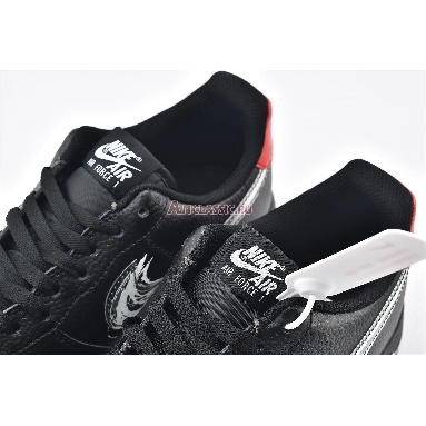 Nike Air Force 1 Low Brushstroke Swoosh - Black DA4657-001 Black/White/University Red Mens Womens Shoes