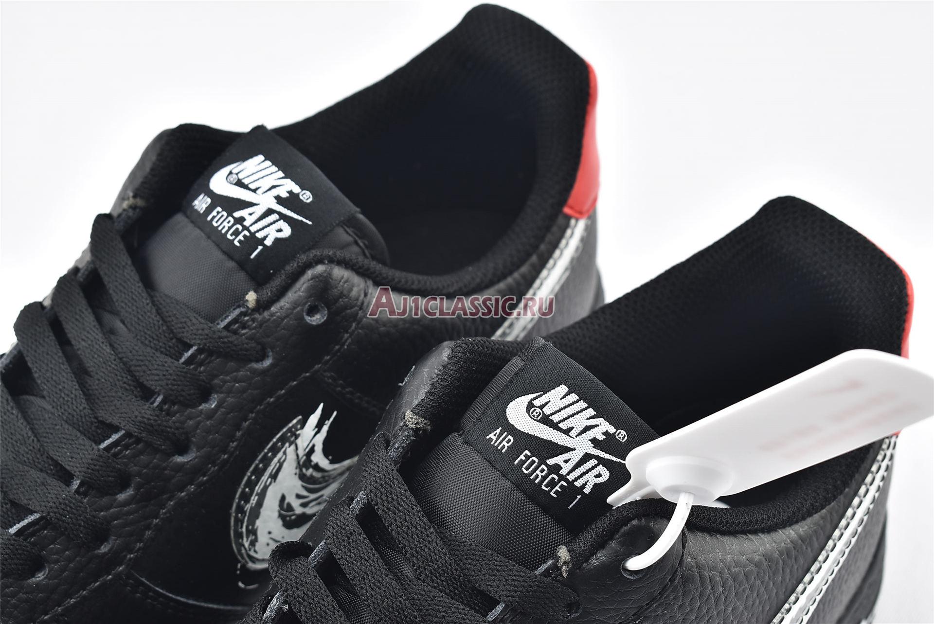 New Nike Air Force 1 Low "Brushstroke Swoosh - Black" DA4657-001 Shoes