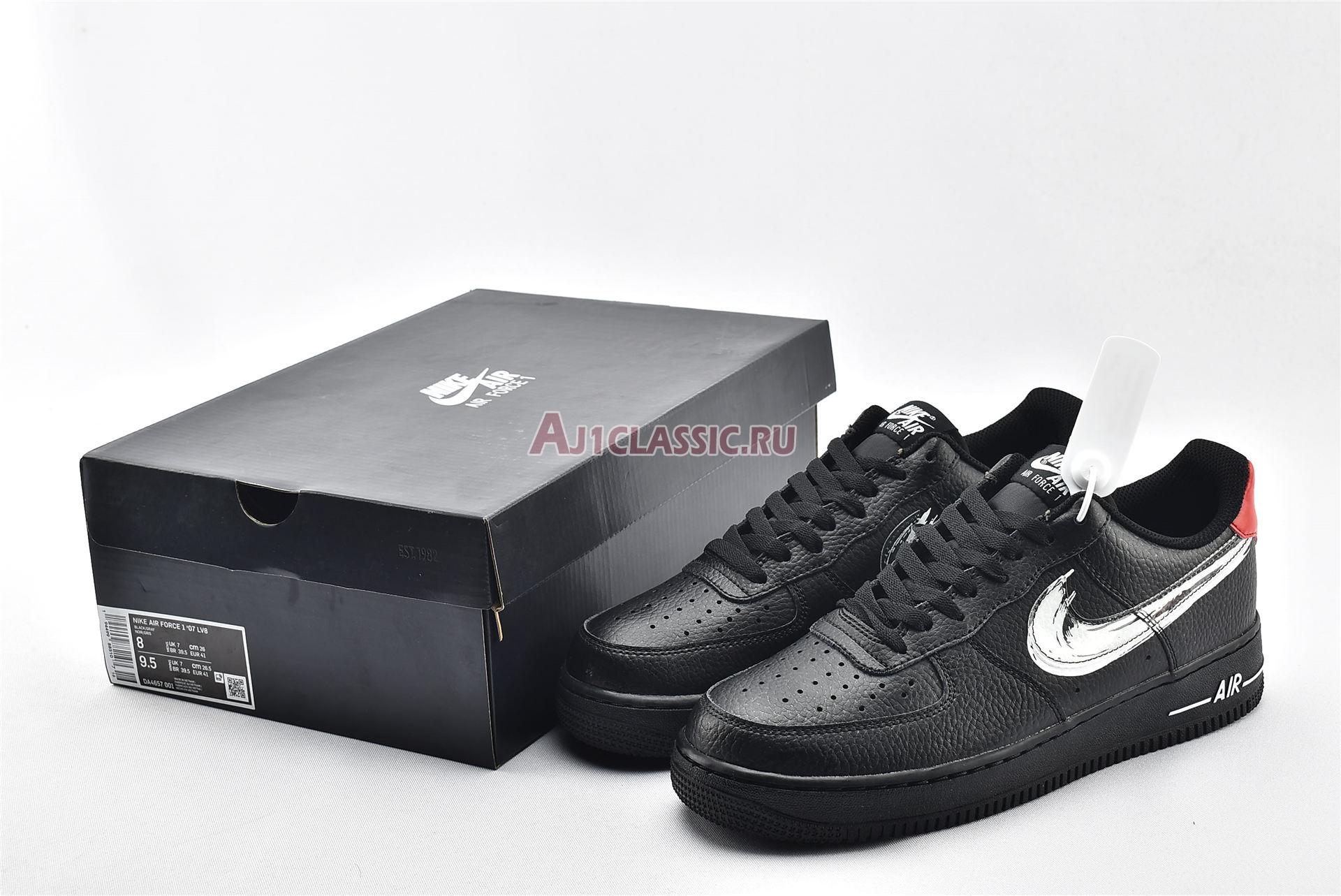 New Nike Air Force 1 Low "Brushstroke Swoosh - Black" DA4657-001 Shoes