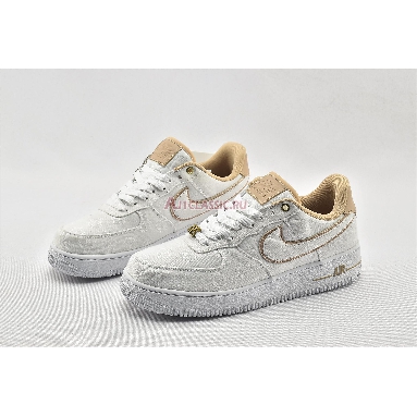 Nike Air Force 1 Low 07 Lux Basketball Print 898889-102 White/White-Metallic Gold-Bio Beige Mens Womens Shoes