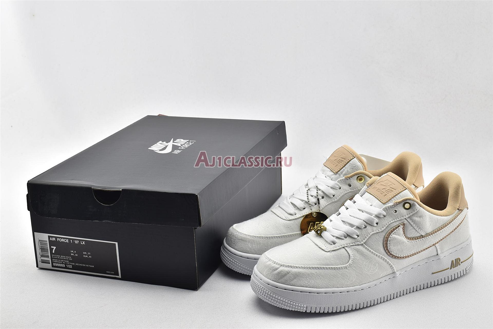 New Nike Air Force 1 Low 07 Lux "Basketball Print" 898889-102 Shoes