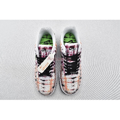 Nike Air Force 1 Low Black Tie Dye CW1267-101 White/Green Strike/Washed Coral/Black Mens Womens Shoes